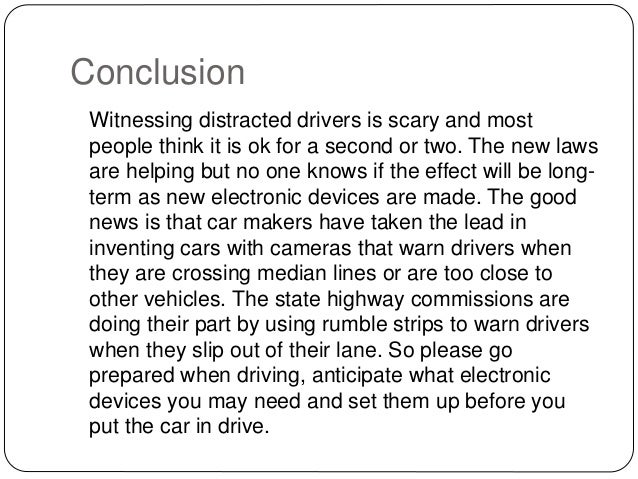 distracted driving essay outline